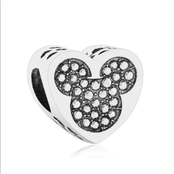 Jewelry - NEW•Silver Heart w/Mickey head DIY charm/bead